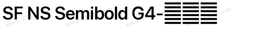 SF NS Semibold G4字体转换